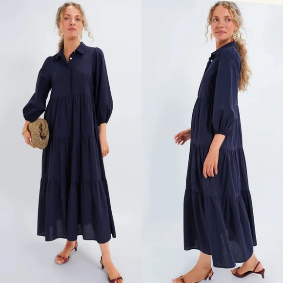 Tuckernuck Navy Long Sleeve Dress Pomander Place - Picture 5 of 12